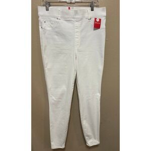 SPANX Tall Jeans Women's White Denim‎ Stretch Slim Fit Size XL TG